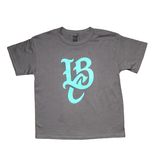 LBC Logo Youth Charcoal T-Shirt- Long Beach Coast