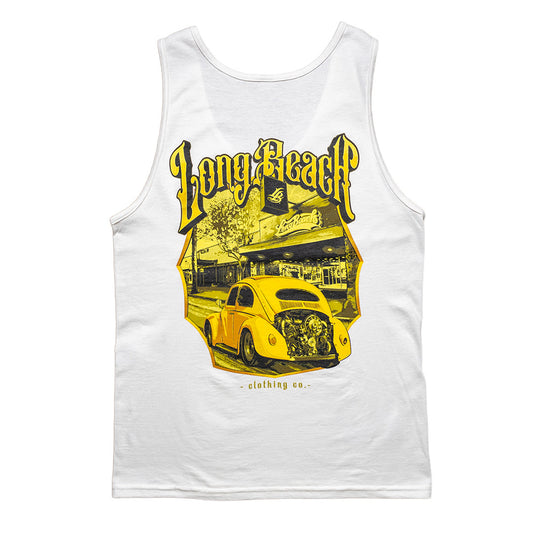 LBC Race Bug Men's White Tank Top