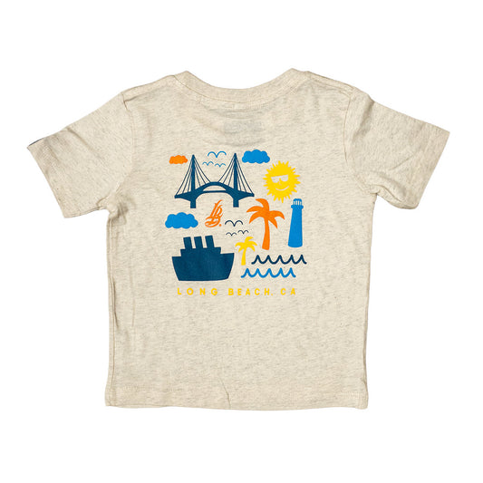 LB Landmarks Toddler Heather Natural T-Shirt