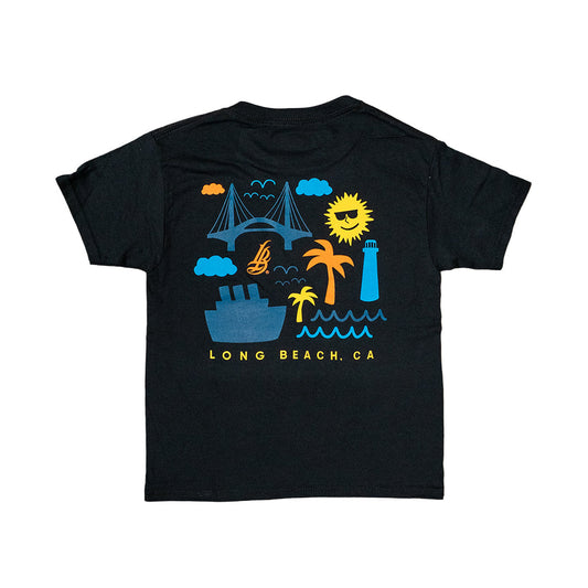 LB Landmarks Youth Black T-Shirt