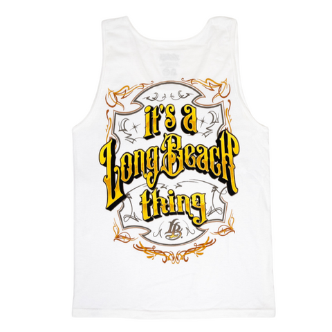 It's a Long Beach Thing Men's White Tank Top