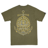 Long Beach Legend Men's Military Green T-Shirt