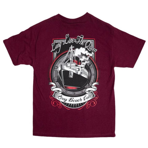 Long Live The Queen Men's Burgundy T-Shirt