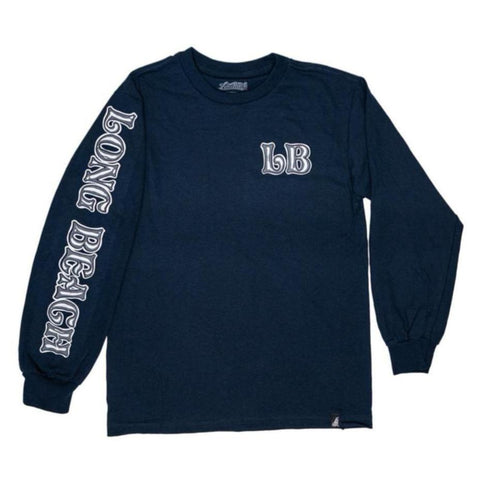 Long Beach Men's Navy Long Sleeve T-Shirt