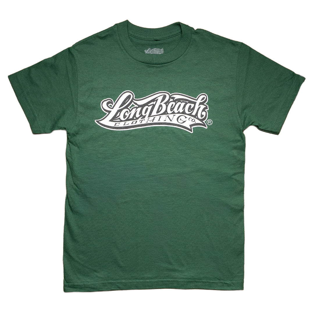Long Beach Clothing Co. Logo Men's Forest Green T-Shirt