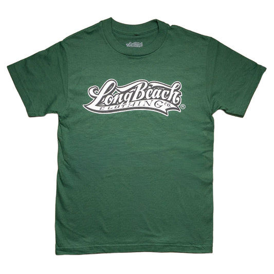 Long Beach Clothing Co. Logo Men's Forest Green T-Shirt