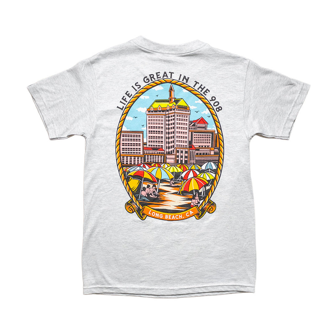 Long Beach Clothing Co. X LB908 Men's Ash Grey T-Shirt