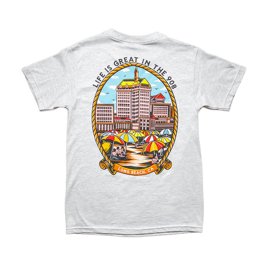 Long Beach Clothing Co. X LB908 Men's Ash Grey T-Shirt