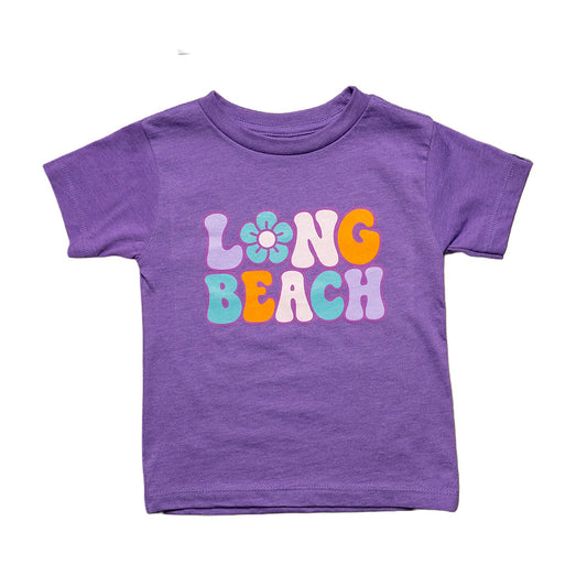 Long Beach Girly TODDLER Heather Purple T-Shirt