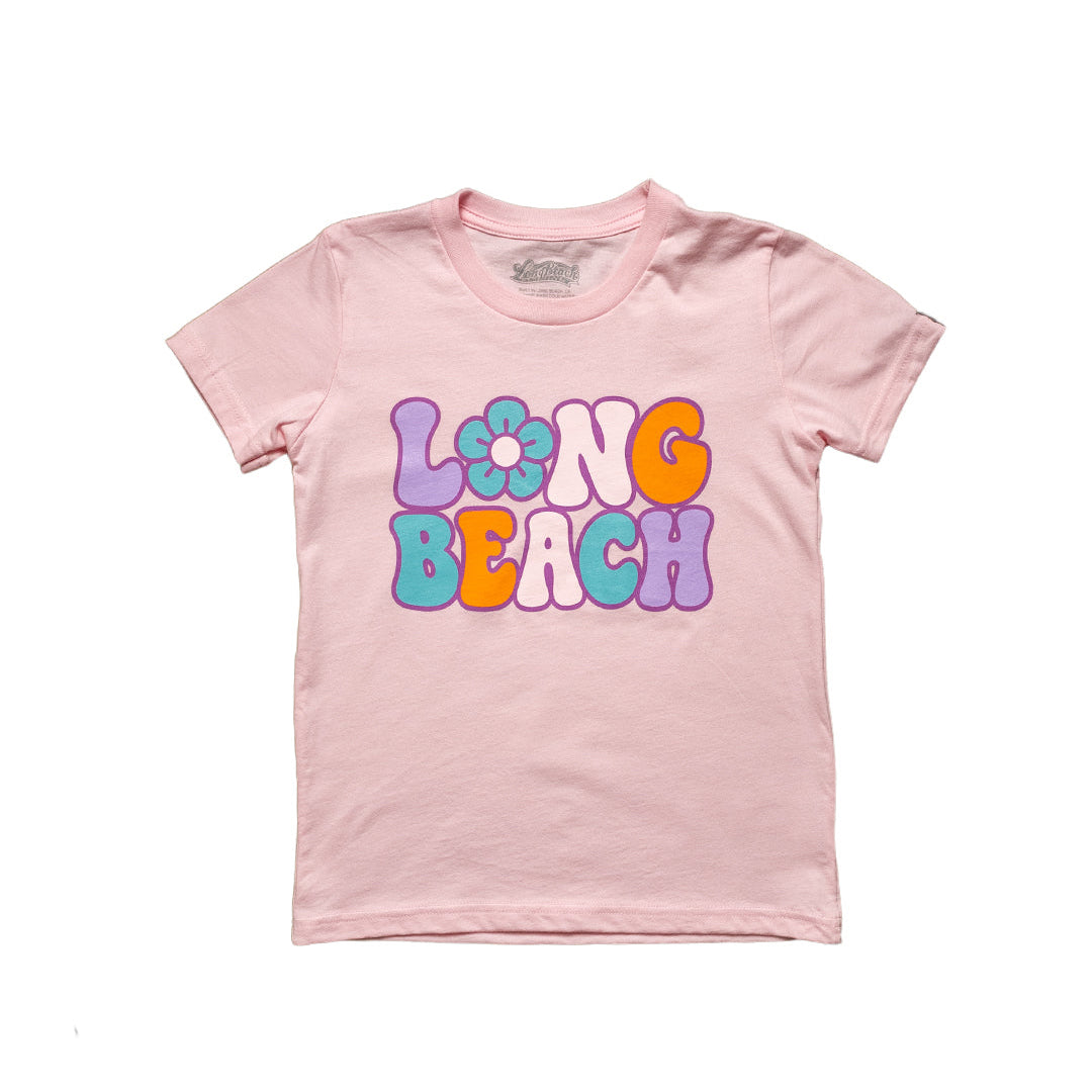 Long Beach Girly YOUTH Pink T-Shirt