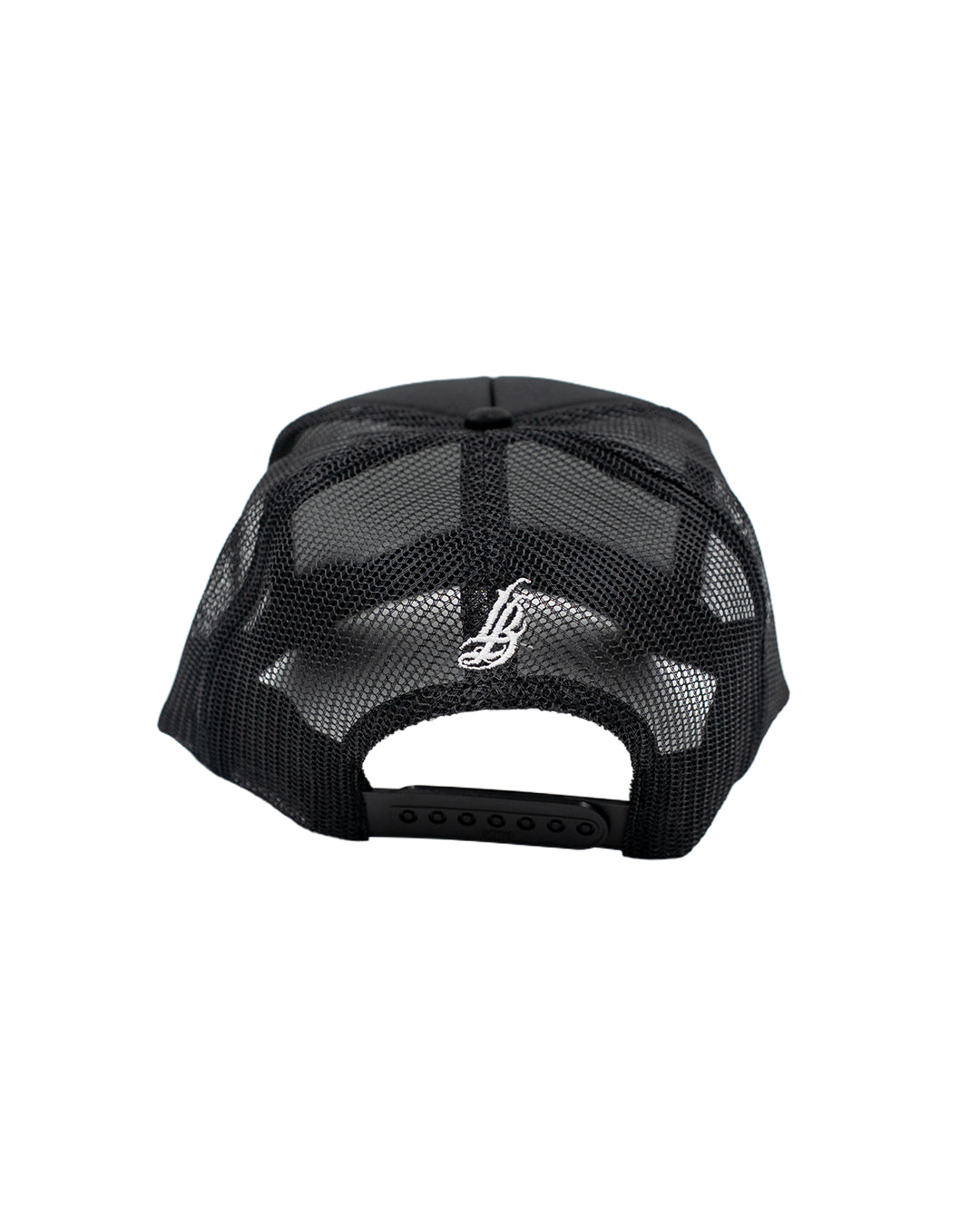 Long Beach Lines Black Foam Trucker Hat (Curved Brim)