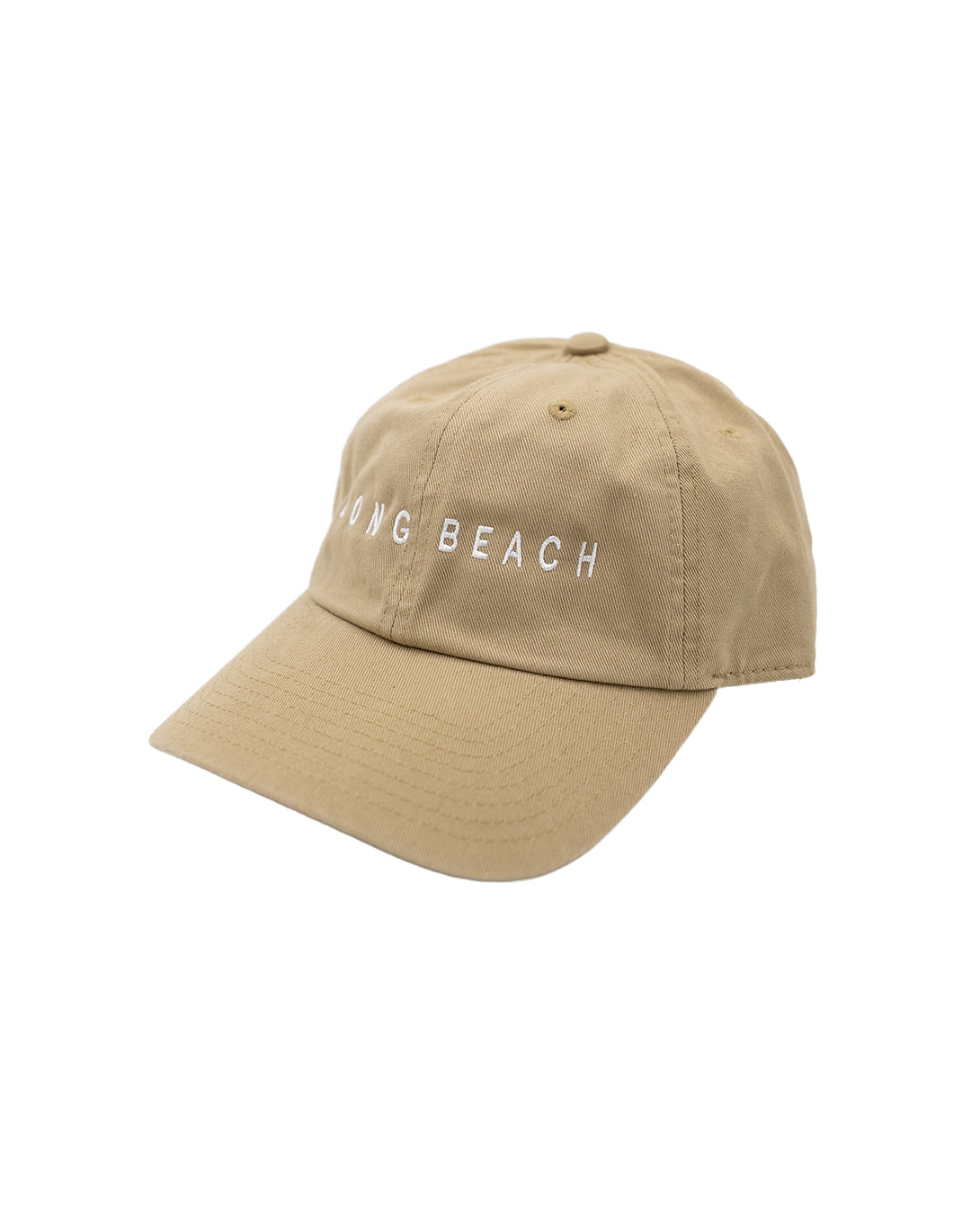 Long Beach Sand w/White Unstructured Dad Hat