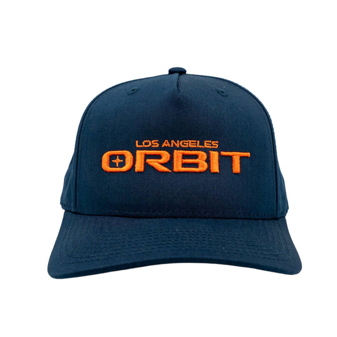 Los Angeles Orbit Navy Curved Bill Snapback Hat