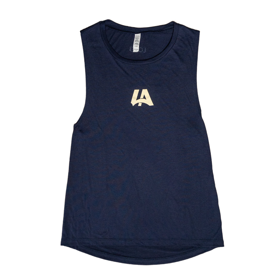 Los Angeles Orbit Women's Navy Flowy Muscle Tank Top