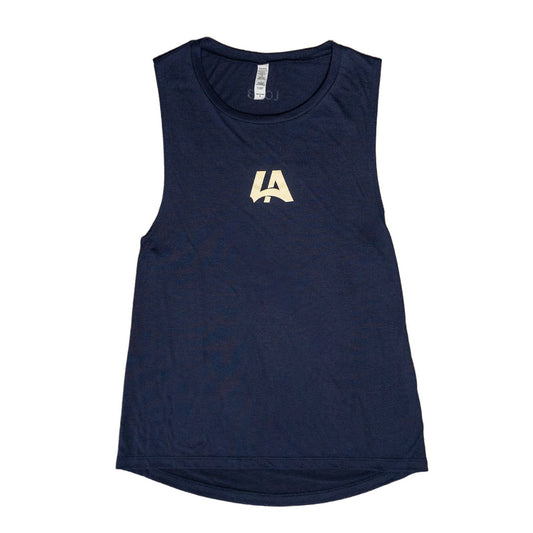 Los Angeles Orbit Women's Navy Flowy Muscle Tank Top