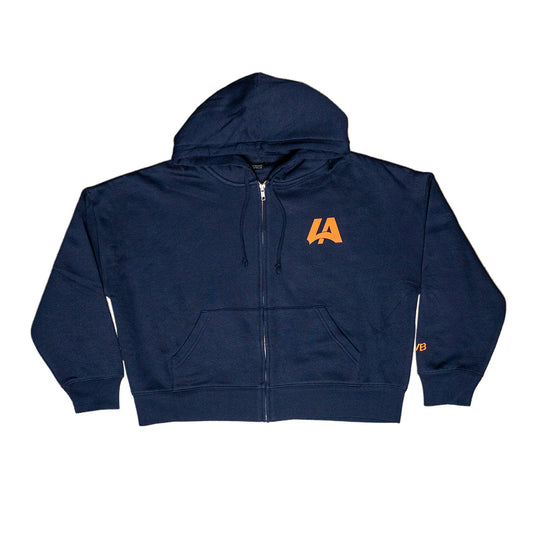 Los Angeles Orbit Women's Navy Zip-Up Hoodie