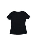 Marigold Cursive LB Women's Black V-Neck T-Shirt