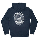 Cali Queen Men's Navy Zip Up Hoodie