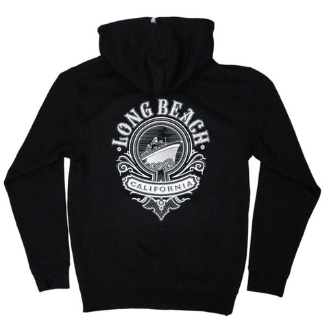 Cali Queen Men's Black Zip Up Hoodie