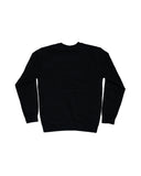 Men's Embroidered Black Crew Neck Sweater