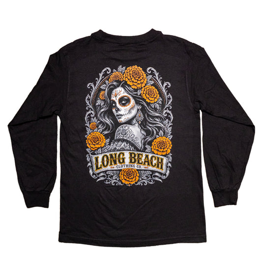 Marigold Catrina Men's Black Long Sleeve T-Shirt