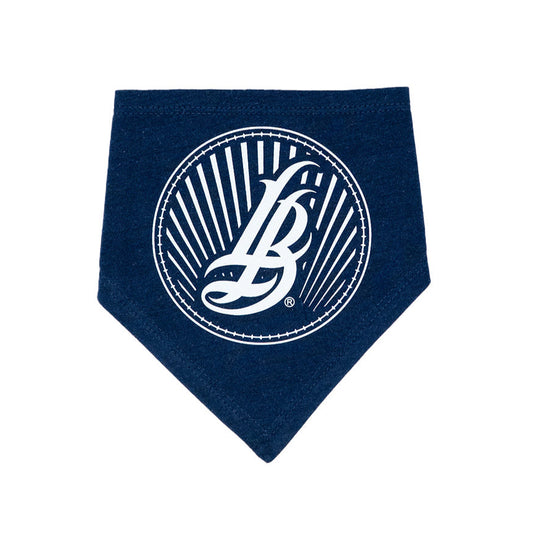 Cursive LB Sunset Navy Bandana Bib