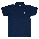 Cursive LB Navy Men's Jersey Polo Shirt