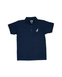 Cursive LB Navy Men's Jersey Polo Shirt