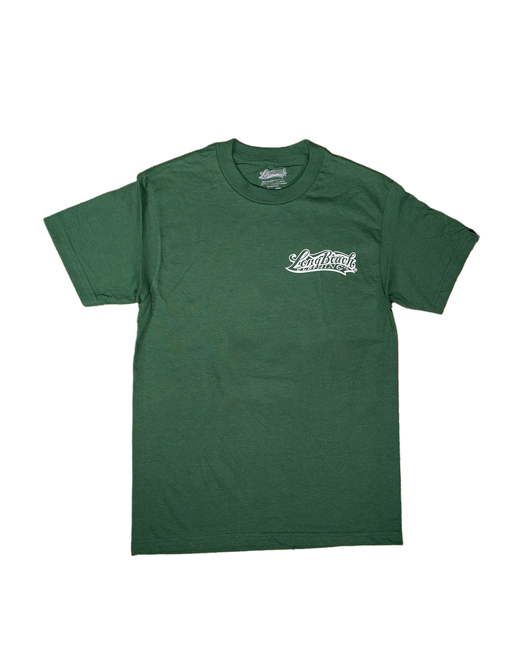 Never Made X Long Beach Clothing Co X f/8 Studios- Santa Men's Forest Green T-Shirt