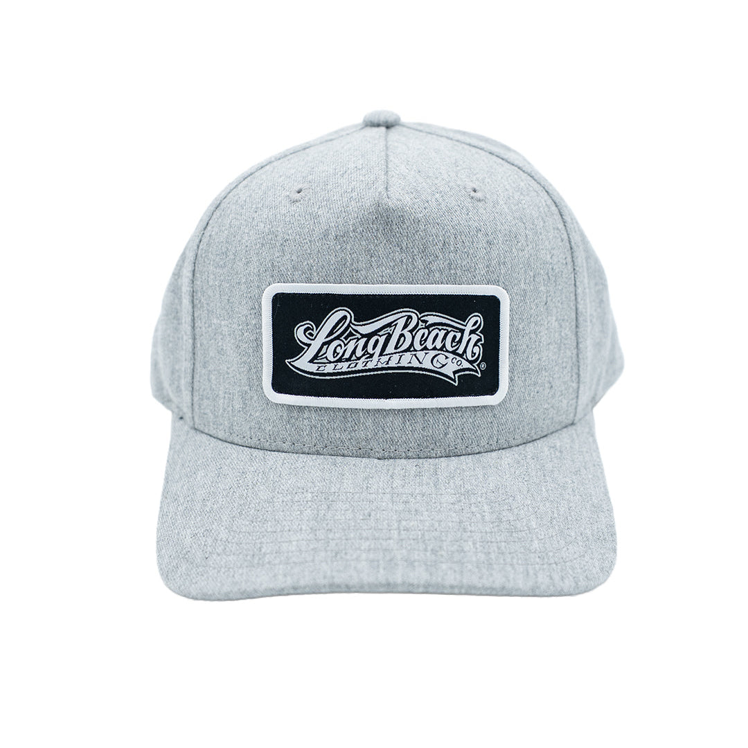 OG Logo Patch Heather Grey Snapback (Curved Bill)