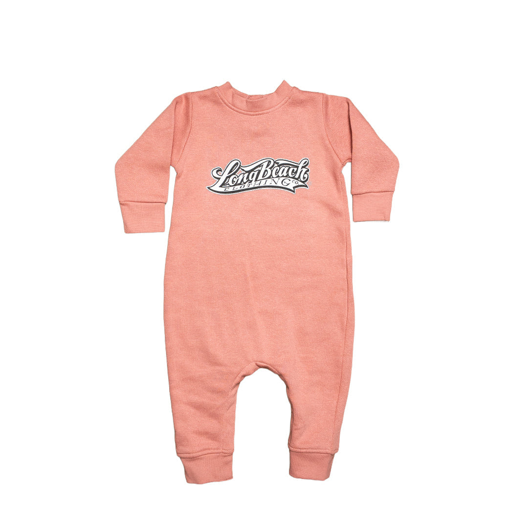 OG Logo Mauve Baby Fleece Jumpsuit