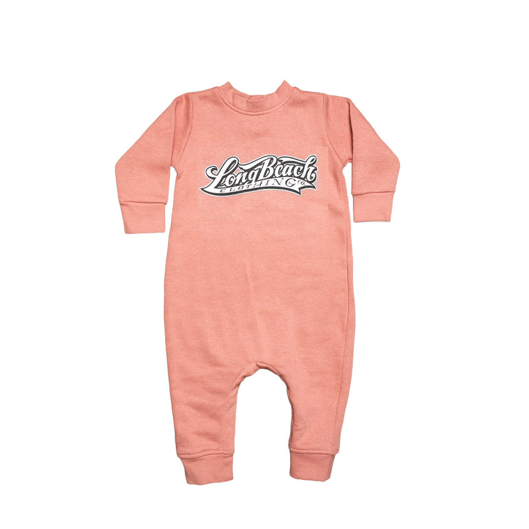 OG Logo Mauve Baby Fleece Jumpsuit