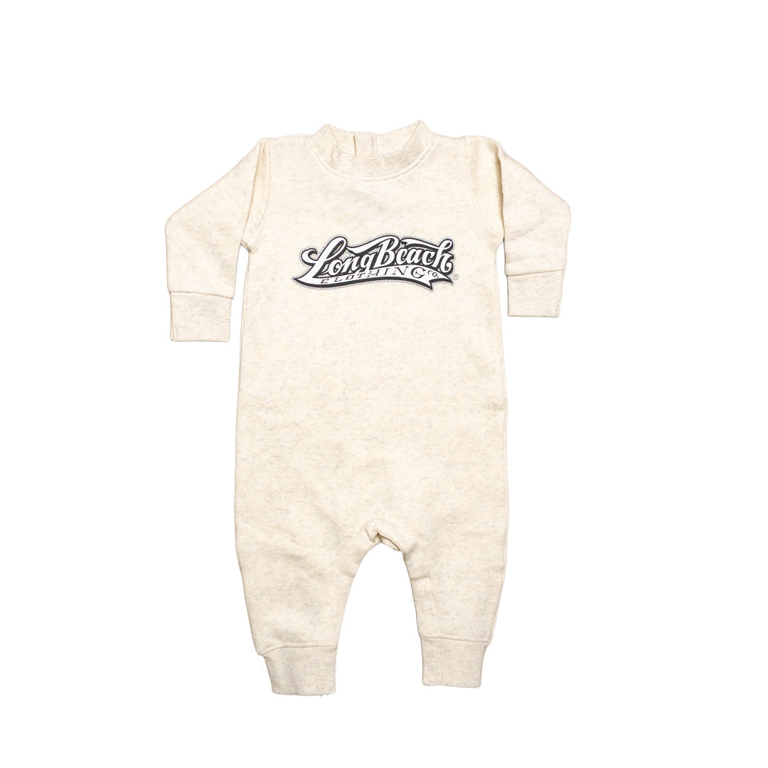 OG Logo Natural Heather Baby Fleece Jumpsuit