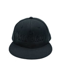 Old English Long Beach All Black Snapback