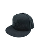 Old English Long Beach All Black Snapback