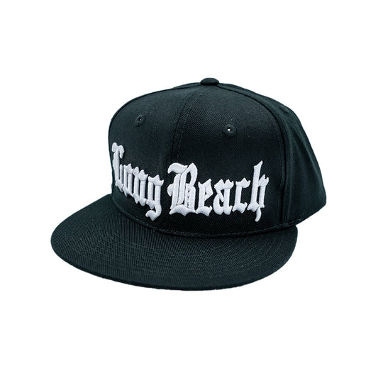 Old English Long Beach Black Snapback