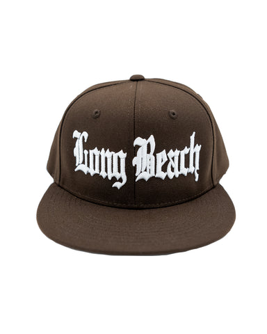 Old English Long Beach Brown Snapback