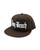 Old English Long Beach Brown Snapback