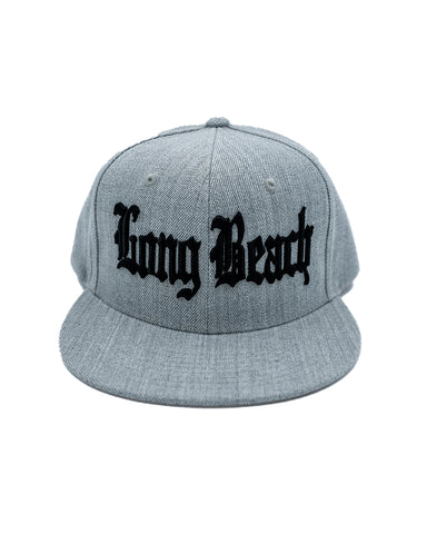 Old English Long Beach Heather Grey Snapback