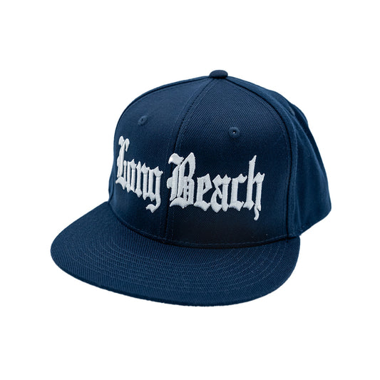 Old English Long Beach Navy Snapback