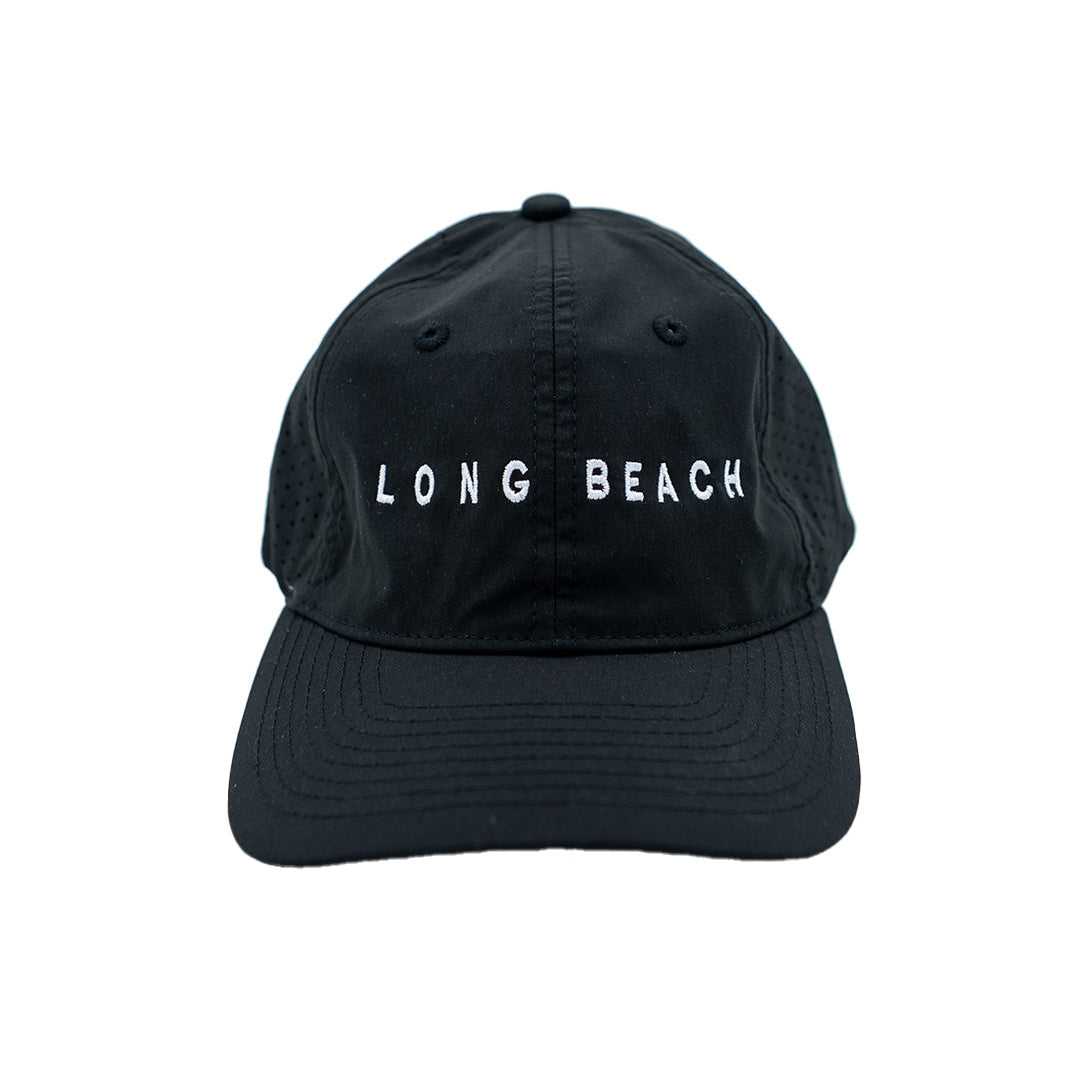 Long Beach Black Breathable Performance Hat