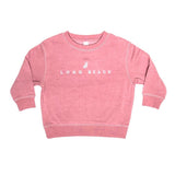 Toddler Embroidered Heather Orchid Crew Neck Sweater