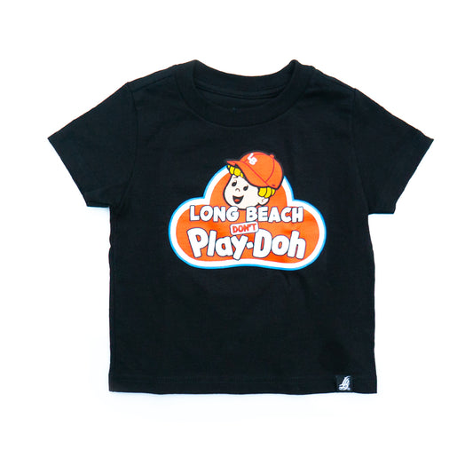 Long Beach Don't Play Youth Black T-Shirt