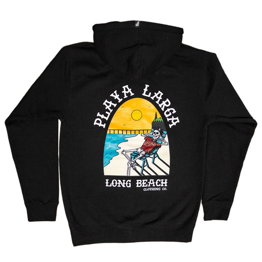 Playa Larga Men's Black Zip Up Hoodie