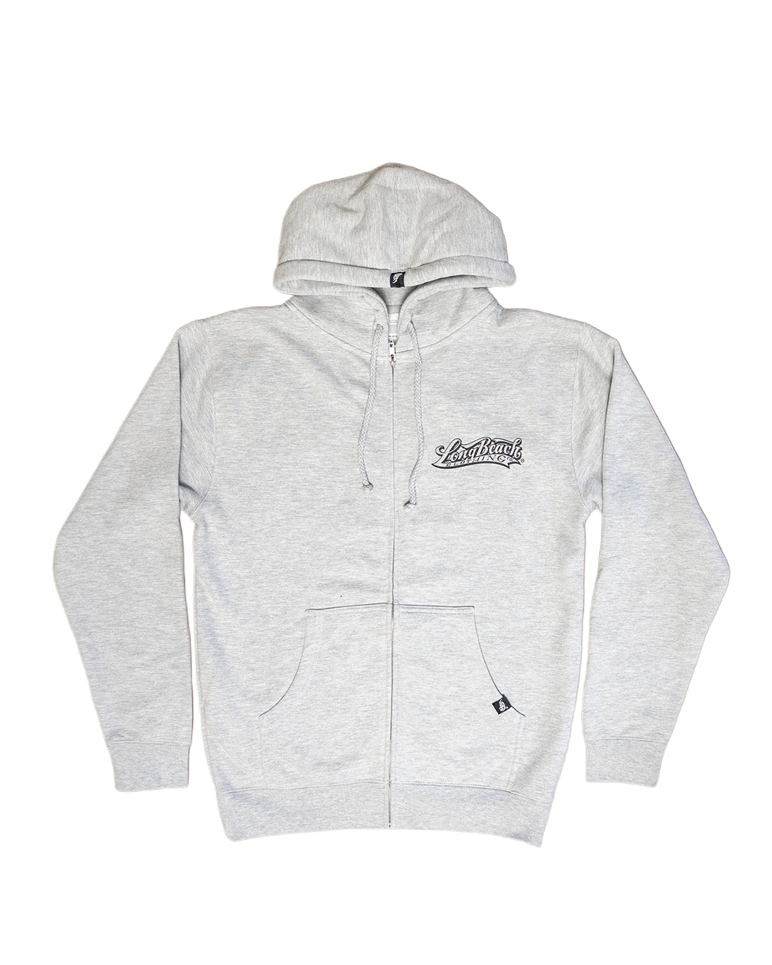 Playa Larga Men's Heather Grey Zip Up Hoodie