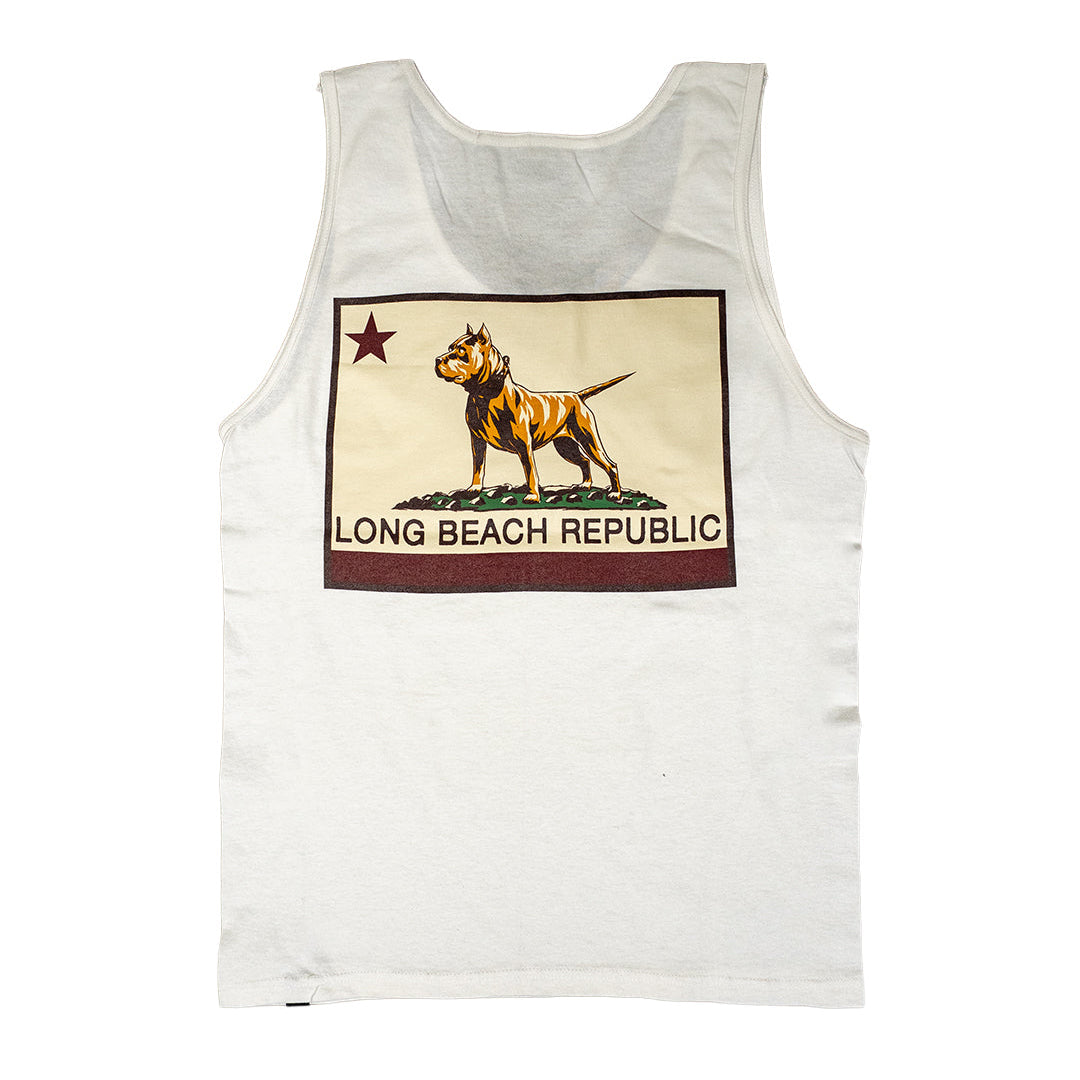 Long Beach Republic Men's White Tank Top