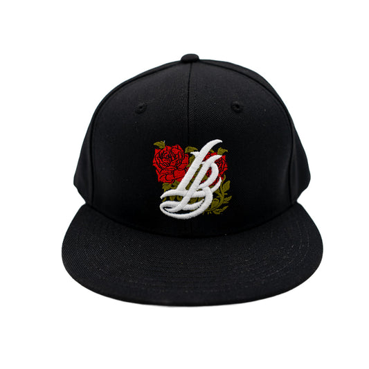 Roses Cursive LB Black Snapback