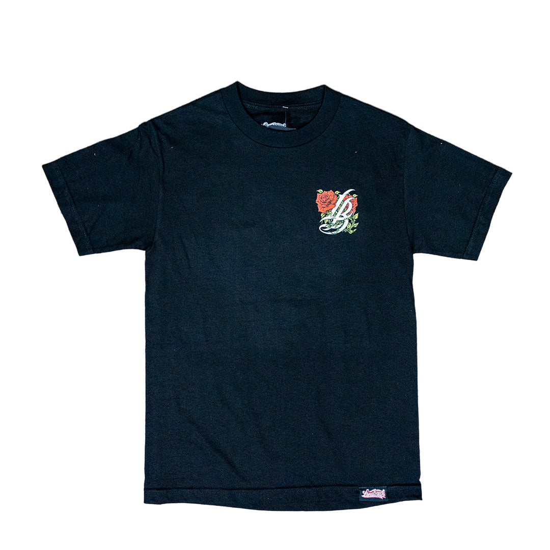 Roses Men's Black T-Shirt