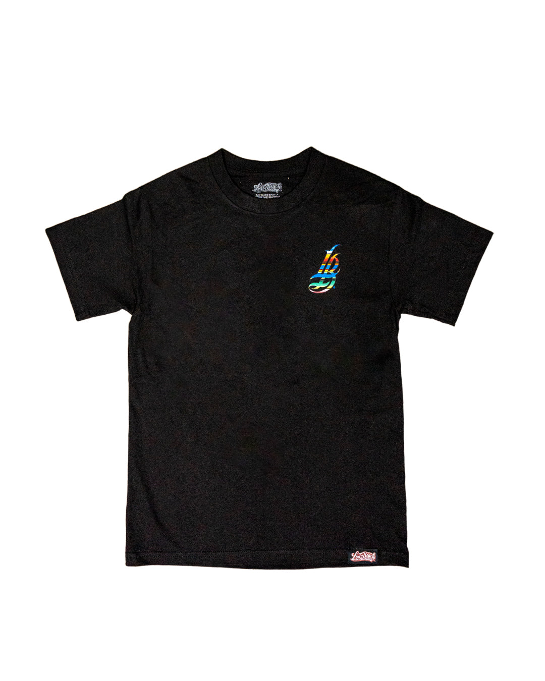 Serape Cursive LB Men's Black T-Shirt