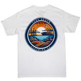 Long Beach Sunset Port Men's White T-Shirt